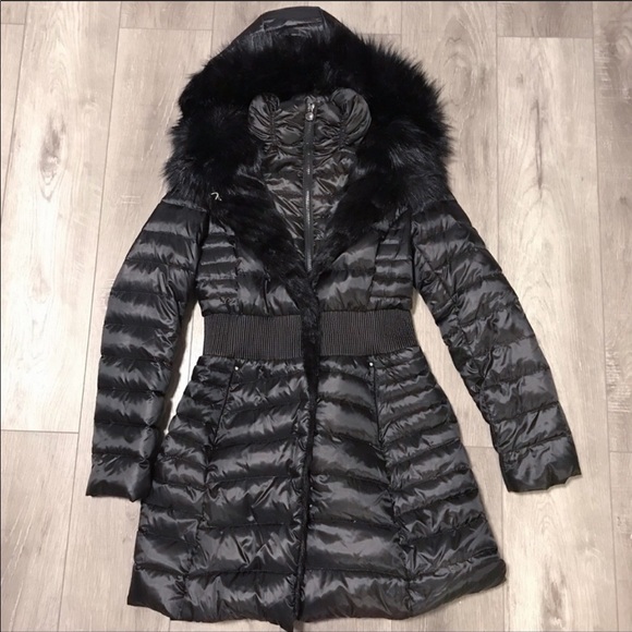 Laundry shelli segal fur lined hooded puffer coat - Picture 2 of 8